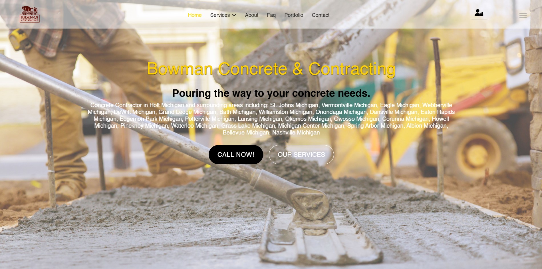 Bowman Concrete Services - Web Design and Graphic Design