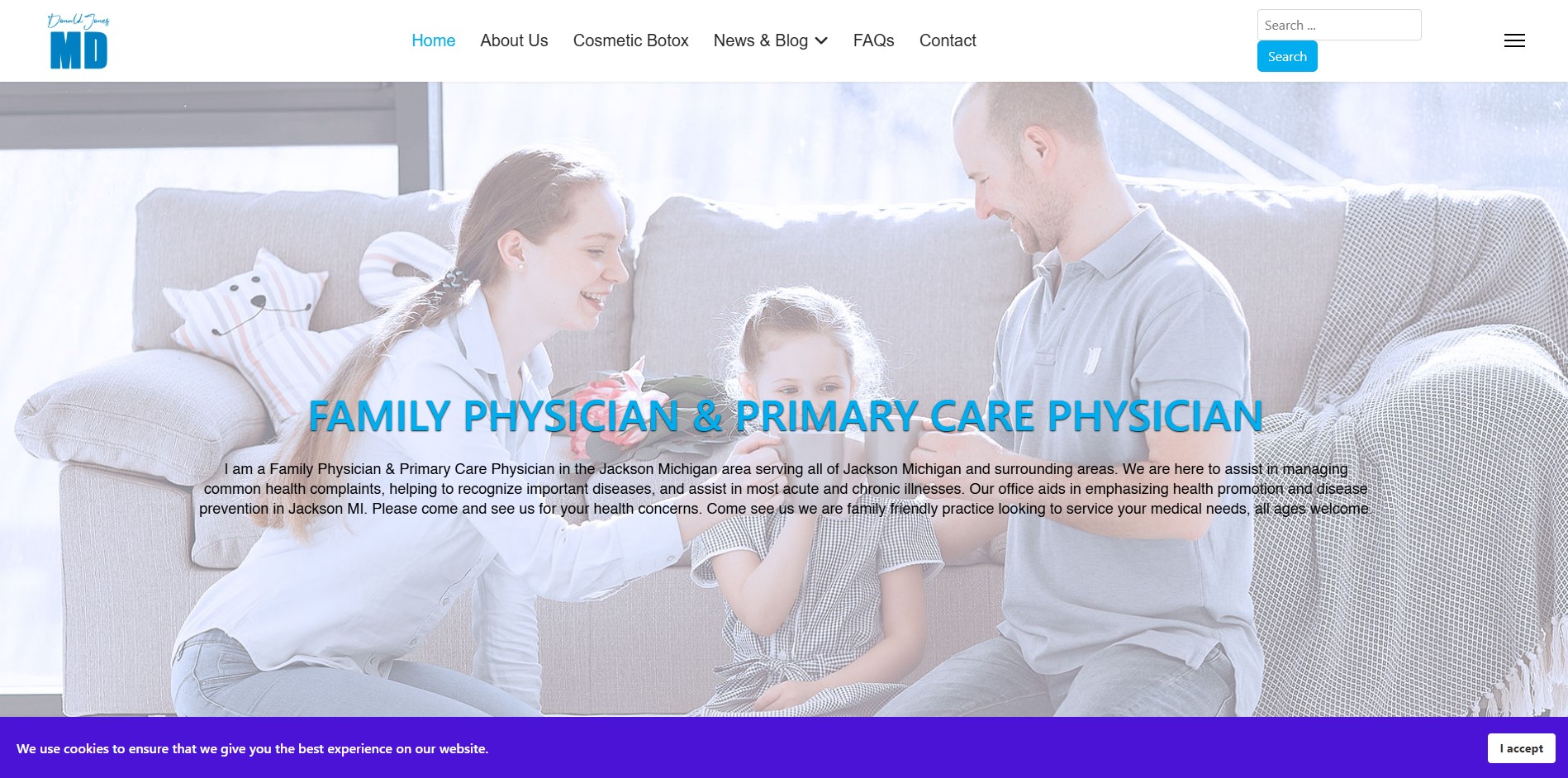 Doctor Jones MD - Web Design and Graphic Design