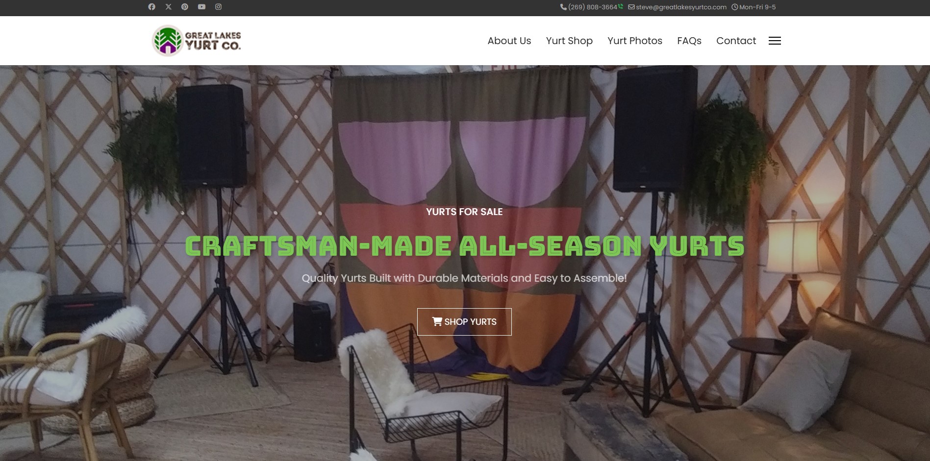 Great Lakes Yurt Co. - Web Design and Graphic Design