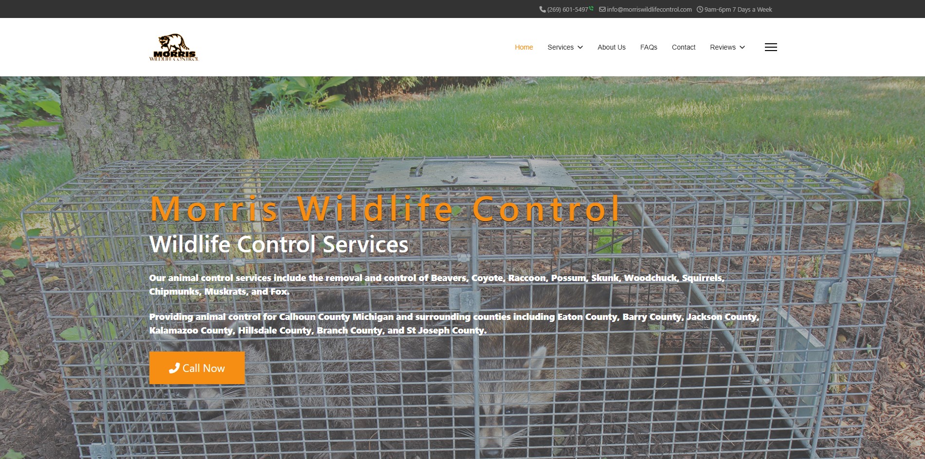 Morris Wildlife Control - Web Design and Graphic Design