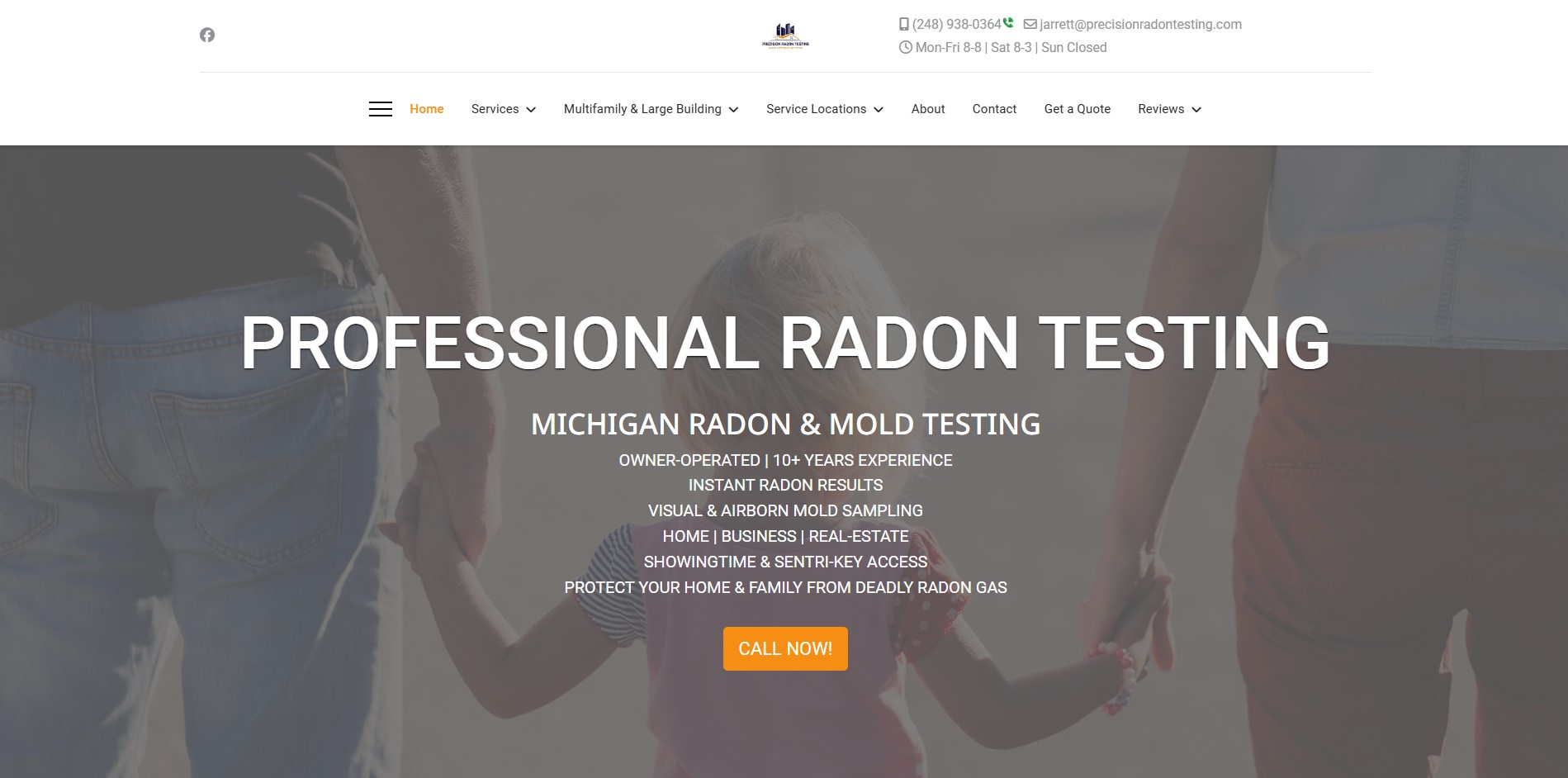 Precision Radon Testing - Web Design and Graphic Design